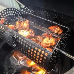 Big Green Egg Ronde Spit Mand, Tumbler Basket Voor Rotisserie -Barbecue In De Thuiskeuken big green egg ronde spit mand tumbler basket voor 1