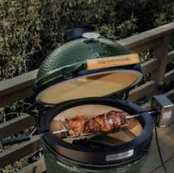 Big Green Egg Rotisserie BBQ Spit -Barbecue In De Thuiskeuken big green egg rotisserie bbq spit 4