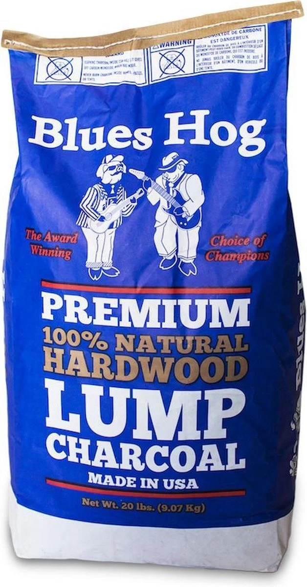 Blues Hog Natural Lump Charcoal / Houtskool 9 Kg 3 Blues Hog Natural Lump Charcoal / Houtskool 9 Kg