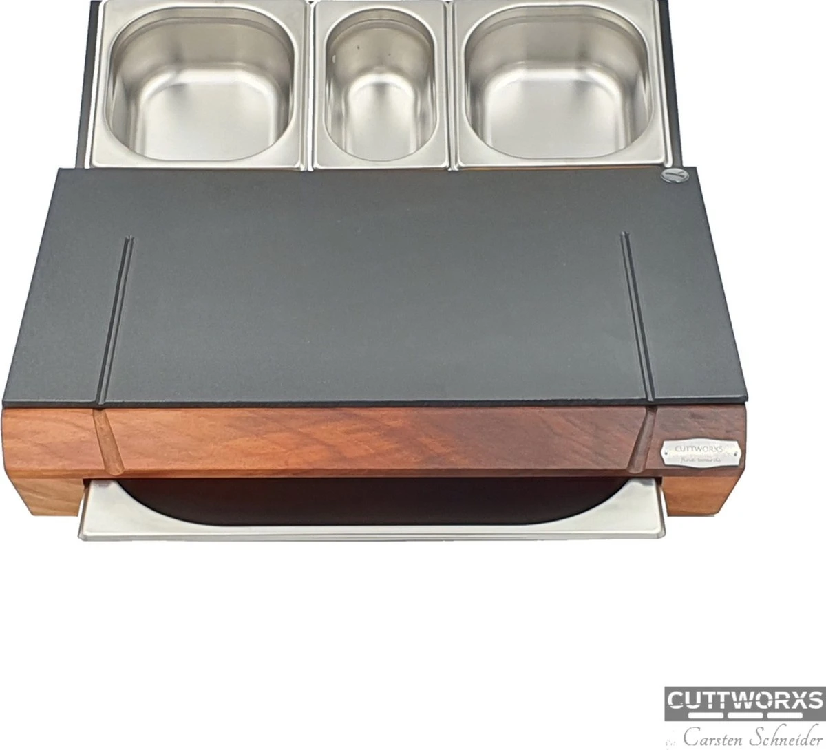 Cuttworxs Notenhouten Snijplank Large Met Sap Geul En Geïntegreerde Opvangbak 4 Cuttworxs Notenhouten Snijplank Large Met Sap Geul En Geïntegreerde Opvangbak - Afbeelding 2
