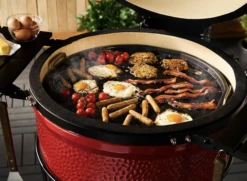 Kamado Joe Halfrond Gietijzeren Grillplaat -Barbecue In De Thuiskeuken kamado joe halfrond gietijzeren grillplaat 2