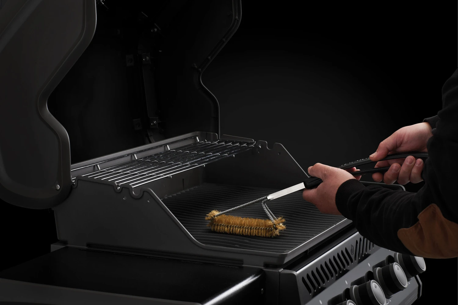 Napoleon Messing Grillborstel 3x Parallel 4 Napoleon Messing Grillborstel 3x Parallel - Afbeelding 2