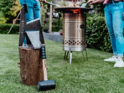 NO-AXE Houtklover Blank Staal Met Hamer -Barbecue In De Thuiskeuken no axe houtklover blank staal met hamer 6