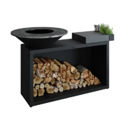 Ofyr Island Black 85 -100 Teak Hout En Donker Grijs Keramiek 8 Ofyr Island Black 85 -100 Teak Hout En Donker Grijs Keramiek -Barbecue In De Thuiskeuken ofyr island black 85 100 teak hout en donker grijs 2