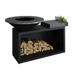 Ofyr Island Black 85 -100 Teak Hout En Donker Grijs Keramiek 9 Ofyr Island Black 85 -100 Teak Hout En Donker Grijs Keramiek -Barbecue In De Thuiskeuken ofyr island black 85 100 teak hout en donker grijs 3