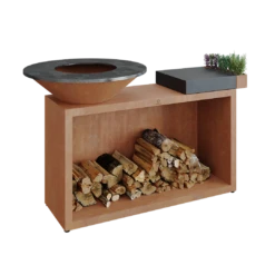 Ofyr Island Corten 85-100 Teakhout En Donker Grijs Keamiek 9 Ofyr Island Corten 85-100 Teakhout En Donker Grijs Keamiek -Barbecue In De Thuiskeuken ofyr island corten 85 100 teakhout en donker grijs 3