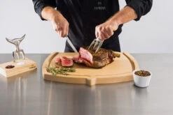 Tridens Brushed Fork & Goyon-Chazeau Cutting Set 7 Tridens Brushed Fork & Goyon-Chazeau Cutting Set -Barbecue In De Thuiskeuken tridens brushed fork goyon chazeau cutting set 2