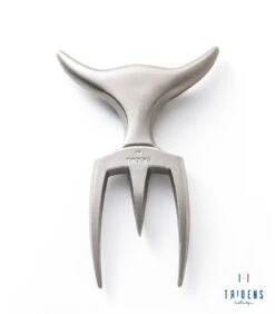 Tridens Brushed Fork In Pilo Mirror Beechwood Base -Barbecue In De Thuiskeuken tridens brushed fork in pilo mirror beechwood base 2