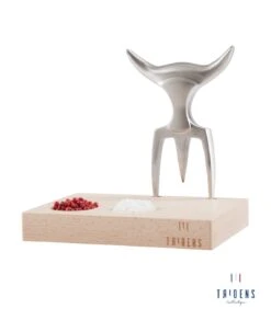 Tridens Raw Brushed Fork In Beechwood Base -Barbecue In De Thuiskeuken tridens raw brushed fork in beechwood base 2